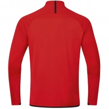 JAKO Langarmshirt Ziptop Challenge - Fleece-Innenseite, Zip-Reissverschluss - rot Jungen